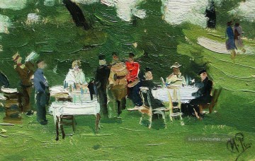  Repin Malerei - Picknick Ilja Repin